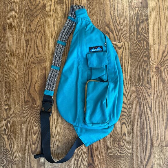 Kavu Rope Sling Backpack Unisex Blue Lightweight Adjustable Shoulder Strap main image 6